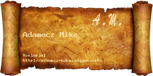 Adamecz Mike névjegykártya